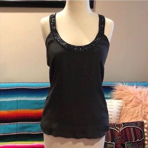 Ted Baker black beaded sleeveless blouse